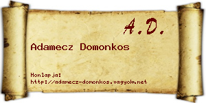 Adamecz Domonkos névjegykártya