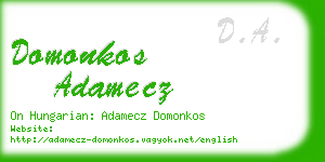 domonkos adamecz business card